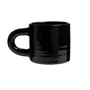 Black Philip Guston inspired mug